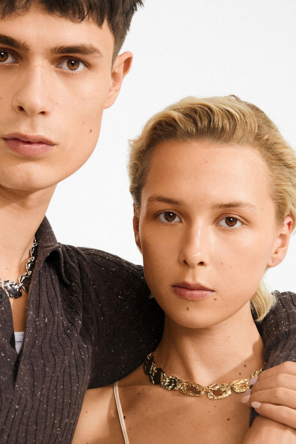 Shift halskæde - forgyldt